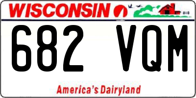 WI license plate 682VQM