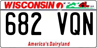 WI license plate 682VQN