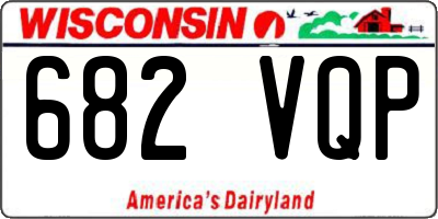 WI license plate 682VQP