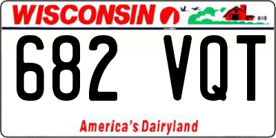 WI license plate 682VQT