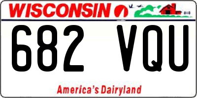WI license plate 682VQU