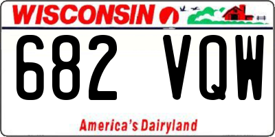 WI license plate 682VQW