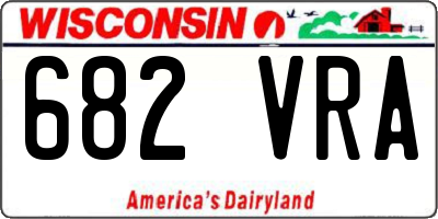 WI license plate 682VRA