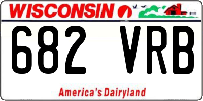 WI license plate 682VRB