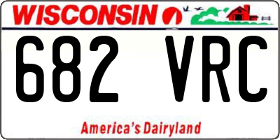 WI license plate 682VRC
