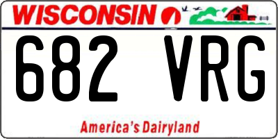 WI license plate 682VRG