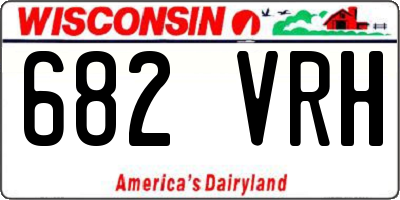 WI license plate 682VRH