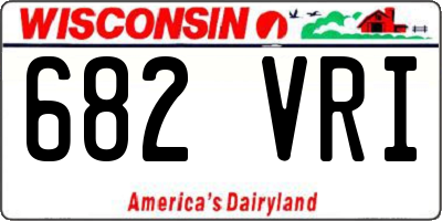 WI license plate 682VRI