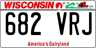 WI license plate 682VRJ