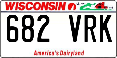 WI license plate 682VRK