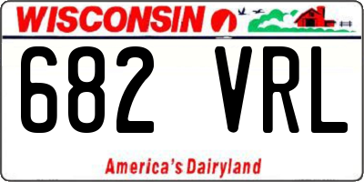 WI license plate 682VRL