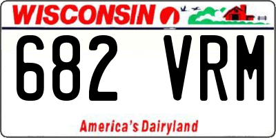 WI license plate 682VRM