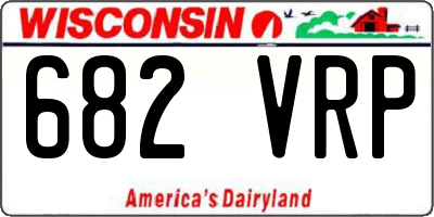 WI license plate 682VRP