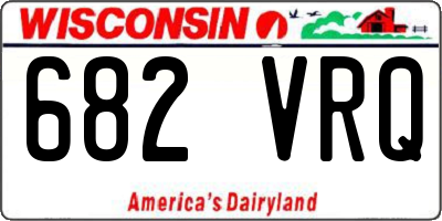 WI license plate 682VRQ