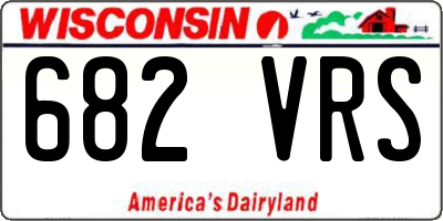 WI license plate 682VRS