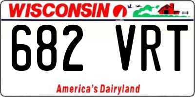 WI license plate 682VRT