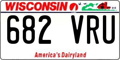 WI license plate 682VRU