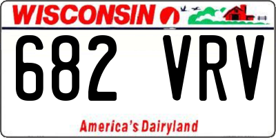 WI license plate 682VRV