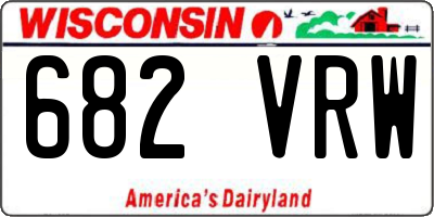 WI license plate 682VRW