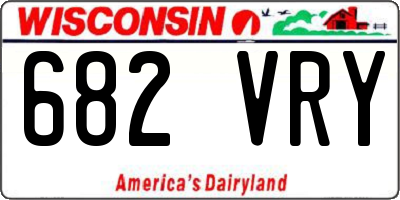 WI license plate 682VRY