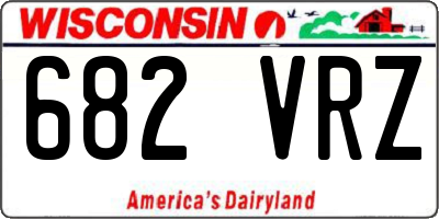 WI license plate 682VRZ