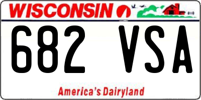 WI license plate 682VSA