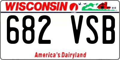 WI license plate 682VSB