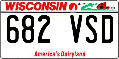 WI license plate 682VSD
