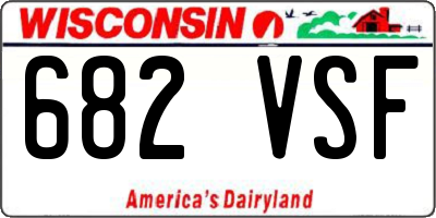 WI license plate 682VSF
