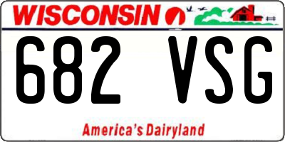 WI license plate 682VSG