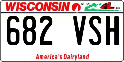 WI license plate 682VSH