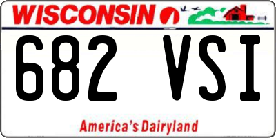 WI license plate 682VSI