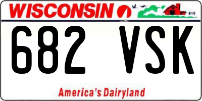 WI license plate 682VSK
