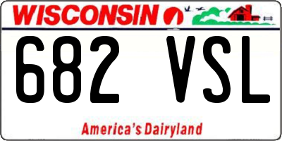 WI license plate 682VSL