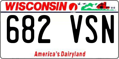 WI license plate 682VSN