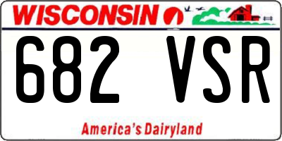 WI license plate 682VSR