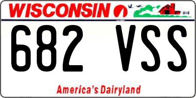 WI license plate 682VSS