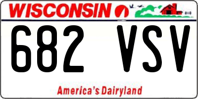 WI license plate 682VSV