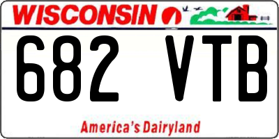 WI license plate 682VTB
