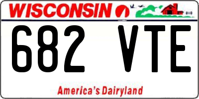 WI license plate 682VTE