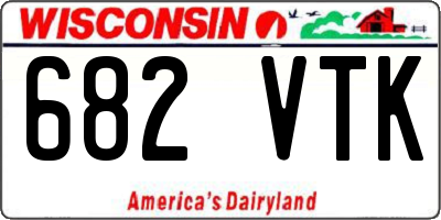 WI license plate 682VTK