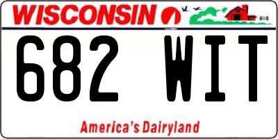 WI license plate 682WIT