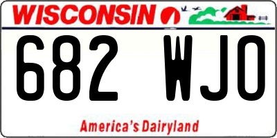 WI license plate 682WJO