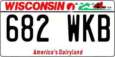 WI license plate 682WKB