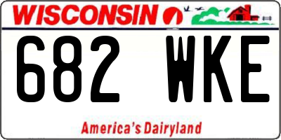 WI license plate 682WKE