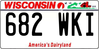 WI license plate 682WKI