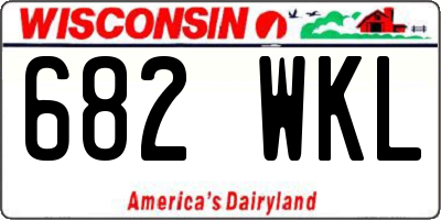 WI license plate 682WKL