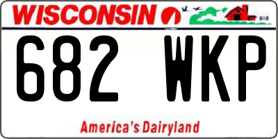 WI license plate 682WKP
