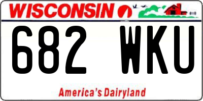 WI license plate 682WKU