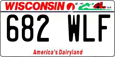 WI license plate 682WLF